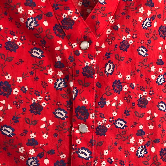 Wrangler Pearl Snap V-neck  Shirt Women’s Medium - Picture 3 of 4